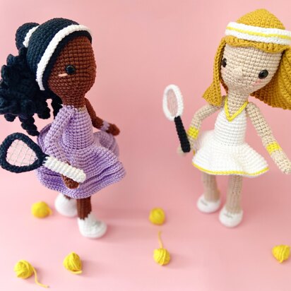 CHRIS AND SERENA THE TENNIS PLAYERS - CROCHET AMIGURUMI PATTERN