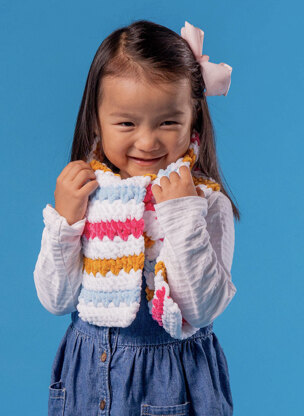 Squishy Scarf - Free Crochet Pattern For Kids in Paintbox Yarns Chenille by Paintbox Yarns