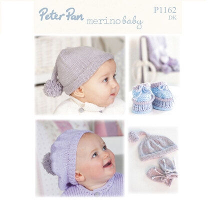 Hats, Mittens and Booties in Pater Pan Merino Baby DK - P1162