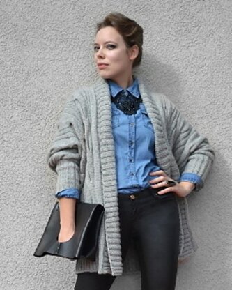 Gray Dolman Cardigan