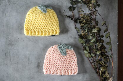 Lemon & Peach hats