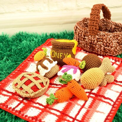 Picnic food set amigurumi