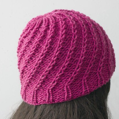 Knit Spiral Hat