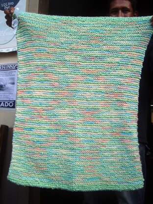 GARTER STITCH BABY BLANKET & HAT