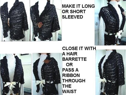 469 LACY SHRUG, age 12 to adult XL