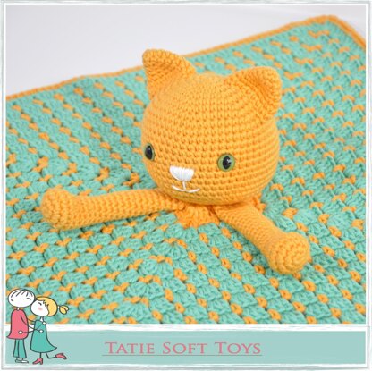 Crochet Lovey Pattern Blanket Ginger Kitty Cat Kitten Security Blanket Crochet Lovey Blanket Toy Blankie Baby Blanket Toy Crochet Comforter Snuggle