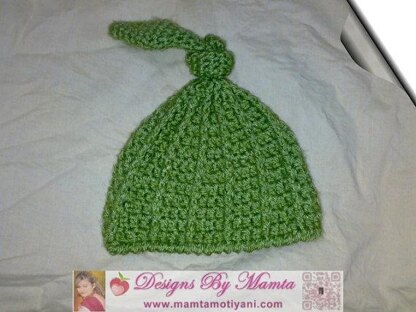 Crochet Top Knot Beanie Pattern For Newborn Babies Adults Women