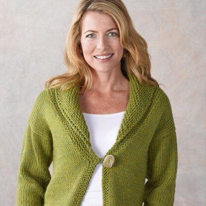 289 Aurora Shawl Collar Cardigan - Knitting Pattern for Women in Valley Yarns Northampton Bulky