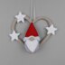 Christmas gnome hanging decoration – easy to make from scraps of yarn