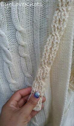 Cabled Cardigan Sash