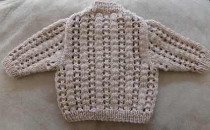 Jenna - babies 8ply lace cardigan