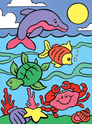 Royal Brush My First Paint By Number Kit 8.75"X11.375" - Sea Animals