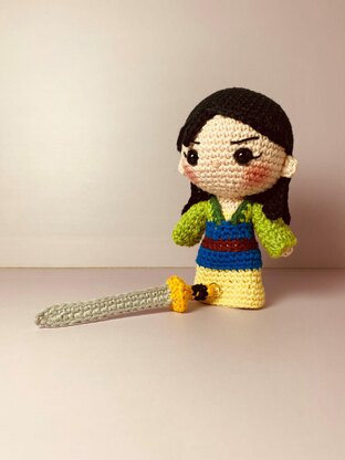 Flower Warrior Princess amigurumi