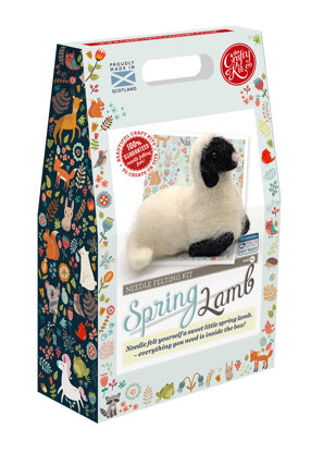 The Crafty Kit Company Spring Lamb Needle Felting Kit - 140 x 240 x 65mm