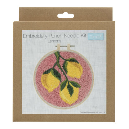 Trimits Floss and Hoop: Lemons Punch Needle Kit