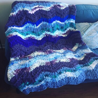 Ripple Blanket - knitting pattern
