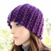 Crochet Warm Purple Hat For Women & Girls