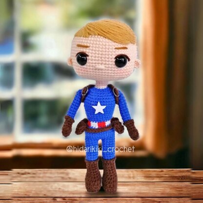 CAPTAIN AMERICA amigurumi doll