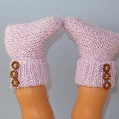Easy Baby 3 Button Rib Top Booties
