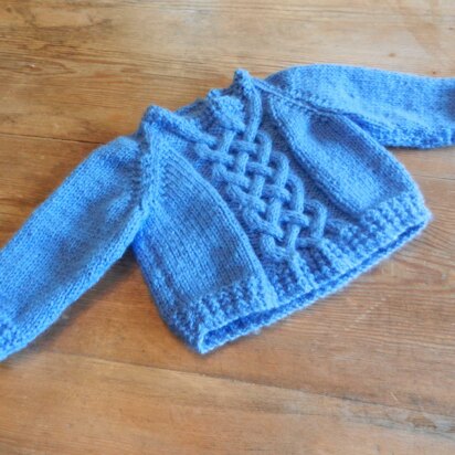 Baby Aran Style Celtic Plait Jumper