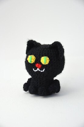 Black Cat Amigurumi Pattern, Black Cat Crochet Pattern