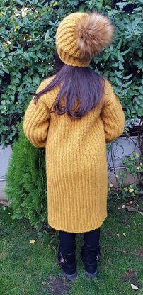 Crochet cardigan with hat