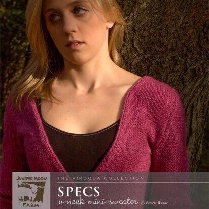 Specs V-Neck Mini-Sweater in Juniper Moon Farm Moonshine