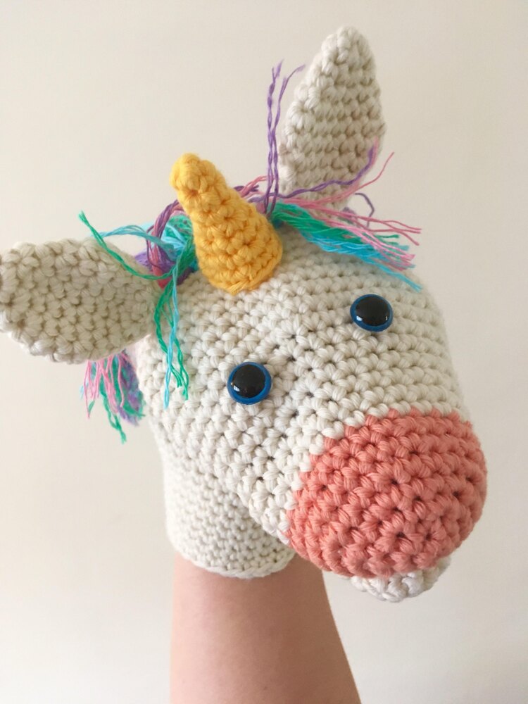 Unicorn hand sales puppet