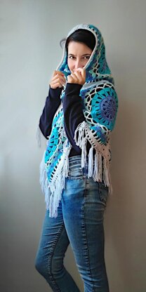 Hooded Poncho Mexicana