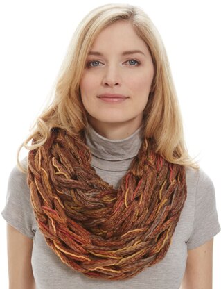 Stocking Stitch Arm Knit Cowl in Patons Decor