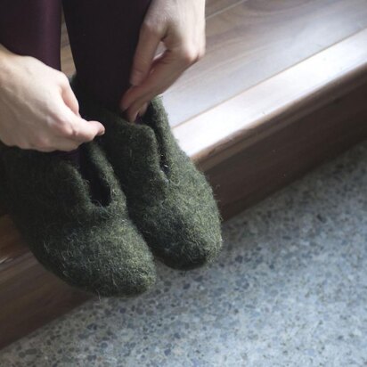 Felted Slipper Boots - knitting pattern