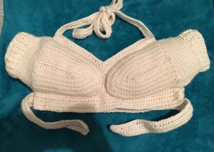 Boob Mitten tittens Top Crochet Bra Mitten Hand Warmer Bra Halter