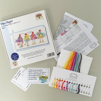Bothy Threads Hen Night Cross Stitch Kit - 35 x 18cm