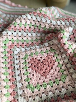 Sweetheart Granny Blanket - Original and Rose Garden Colour Combinations