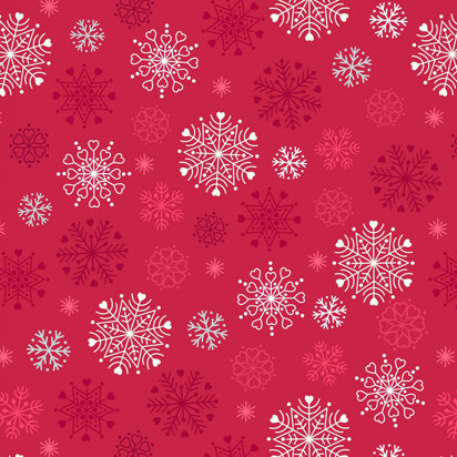 Lewis & Irene Hygge Glow in the Dark - Snowflakes Red