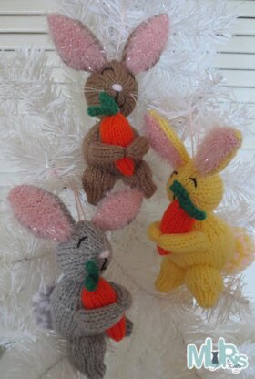 Hoppy Holiday Bunny Ornament