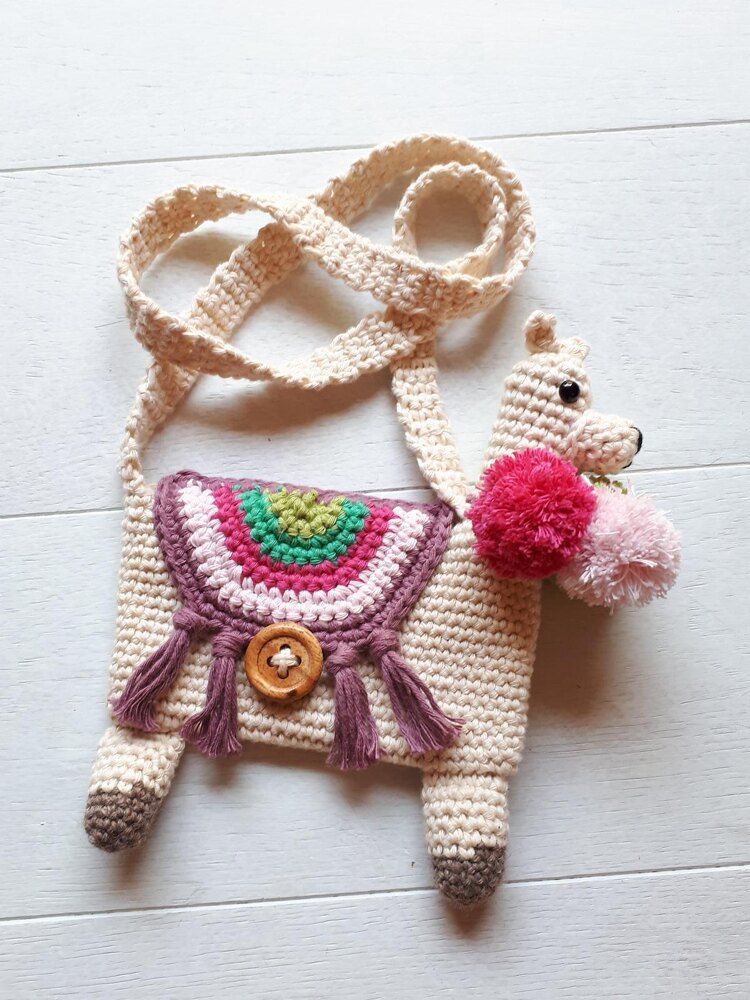 Crochet llama purse on sale