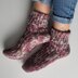 Blueberry Field crochet socks