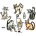 Sizzix Framelits Dies By Tim Holtz - Crazy Cats