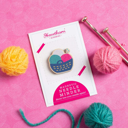 Hawthorn Handmade Yarn Basket Needle Minder