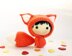 Orange Fox Doll with removable tail