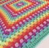 Happy Rainbow Granny Square Blanket