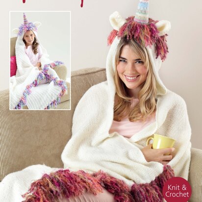 Unicorn Snugglers in Hayfield Bonus Aran, Sirdar Snuggly Baby Crofter DK & Wild - 8147 - Downloadable PDF