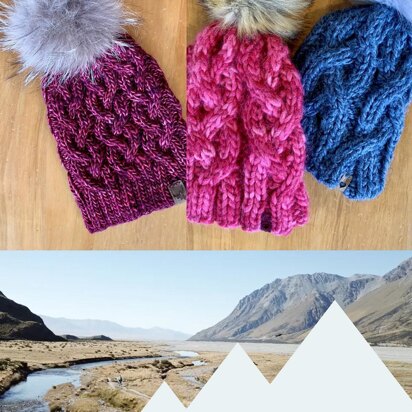 Braided Rivers Beanie - cable knit hat