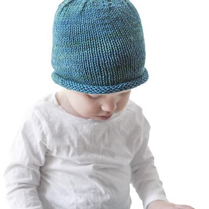 Easy Rolled Brim Baby Hat