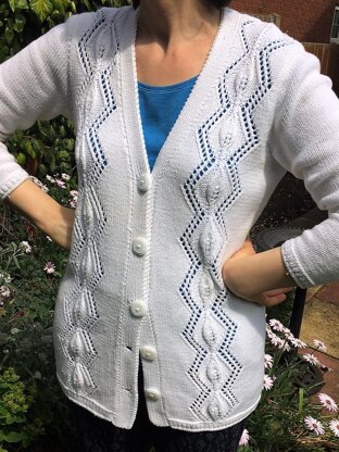 Long Line Cardigan with Panels