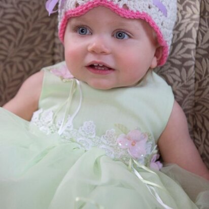 Pretty Enough For Easter Hat in Red Heart With Love Solids - LW4275