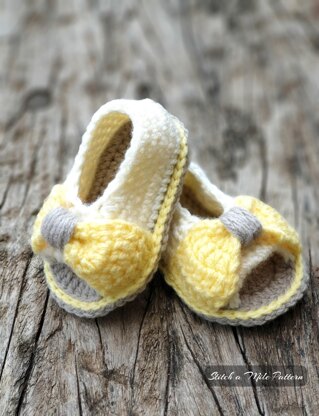 Peep toe baby sandal - baby bootie pattern