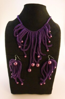 Fringe Parure: Necklace and Earrings