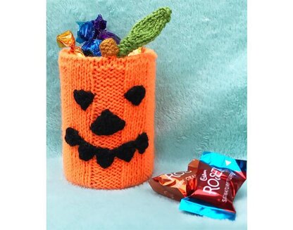 Halloween Pumpkin Tin Cover Holder